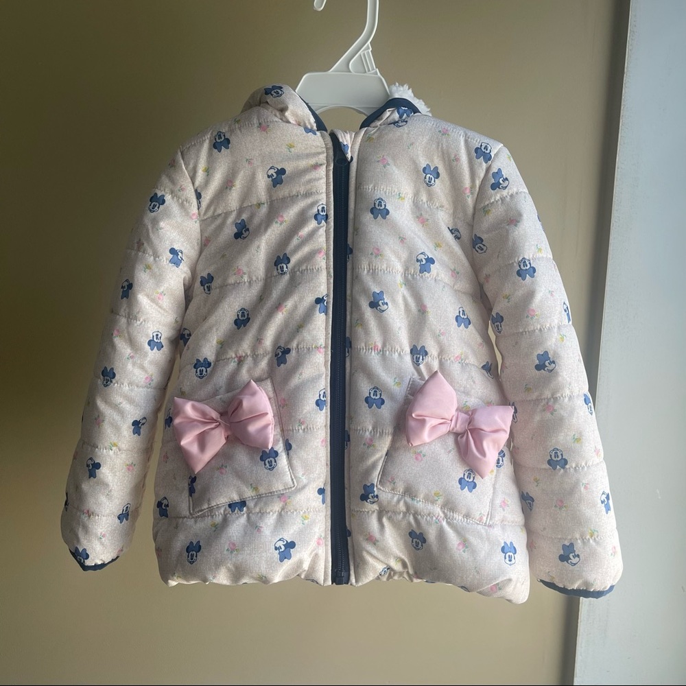 Disney Kids Toddler Minnie Mouse Puffer Coat